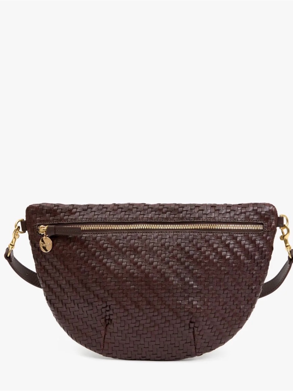Clare V Grande Fanny - Chocolate Woven Zig-Zag $395 NWT